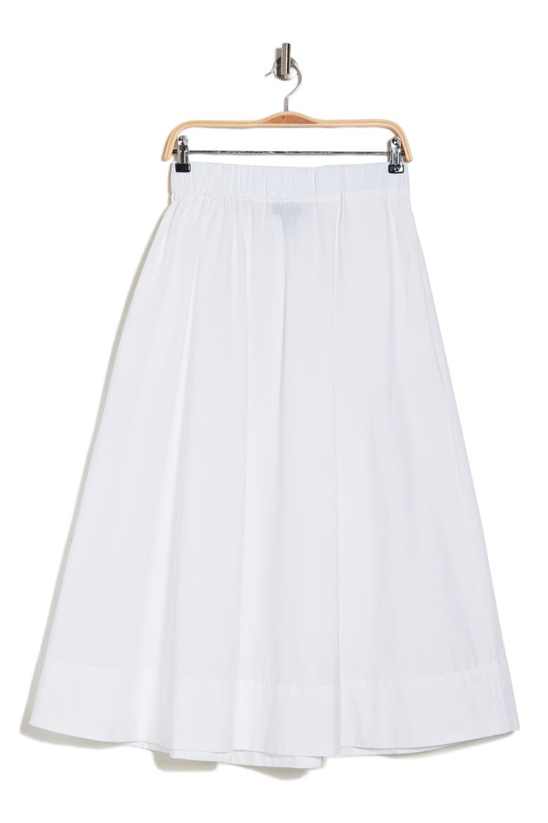 Cotton Poplin Skirt, Alternate, color, WHITE