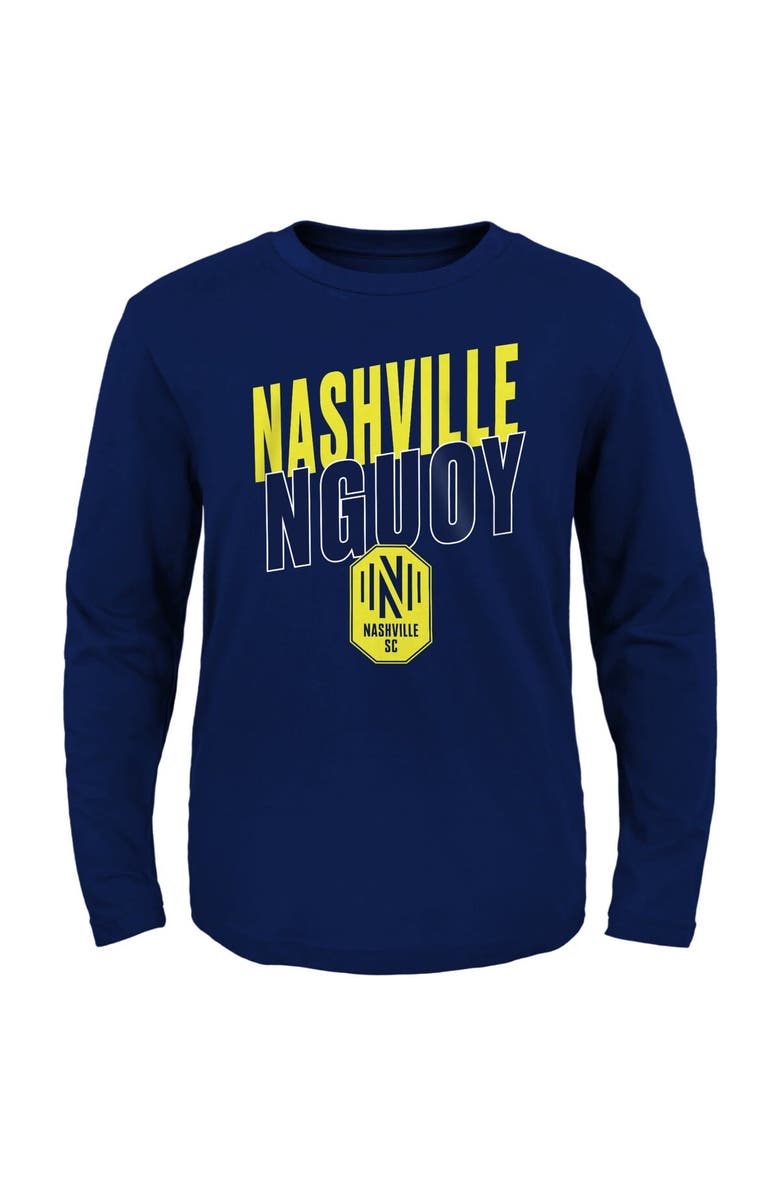 Outerstuff Youth Navy Nashville SC Showtime Long Sleeve T-Shirt, Alternate, color, Navy