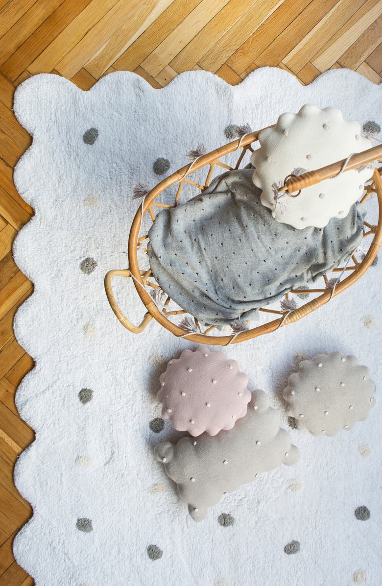 Lorena Canals Biscuit Polka Dot Washable Cotton Blend Rug, Alternate, color, 