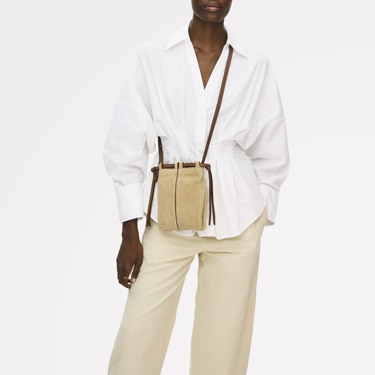 Radley The Connaught - Suede Small Open Top Crossbody Bag, Alternate, color, Sahara