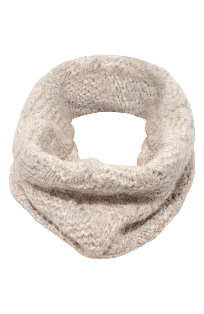 Faherty Marled Wool Blend Snood, Main, color, Driftwood