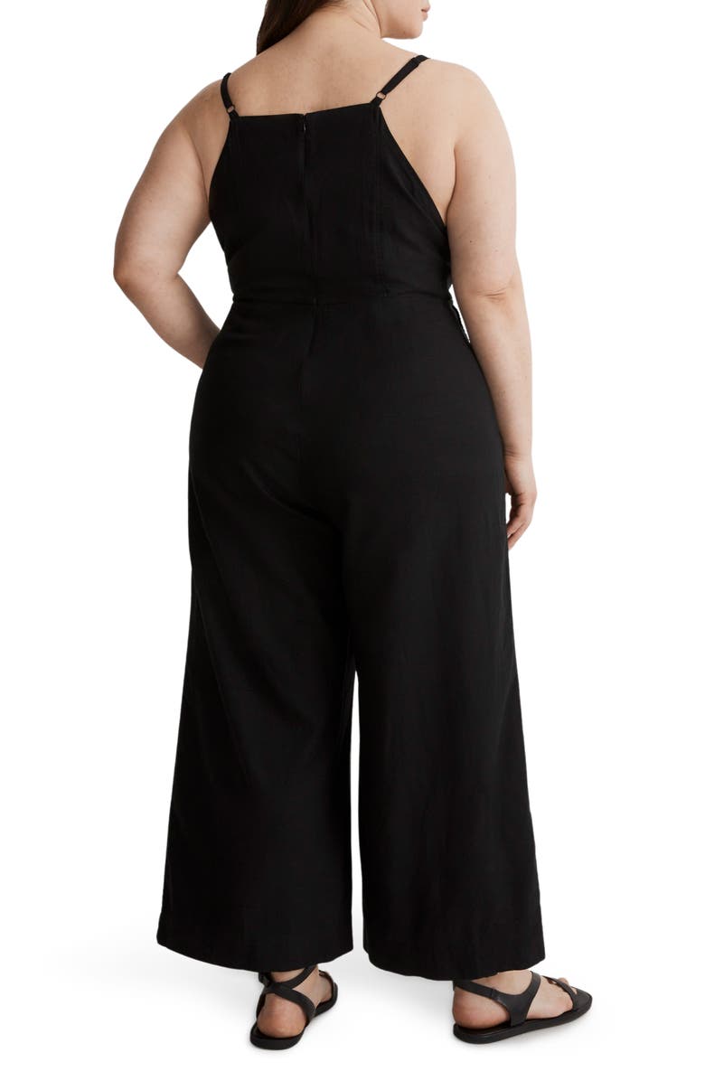 Madewell Tie Waist Crop Wide Leg Jumpsuit, Alternate, color, 