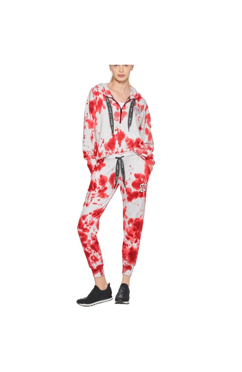 DKNY SPORT Women's DKNY Sport White/Red Washington Nationals Melody Tie-Dye Jogger Pants, Alternate, color, 