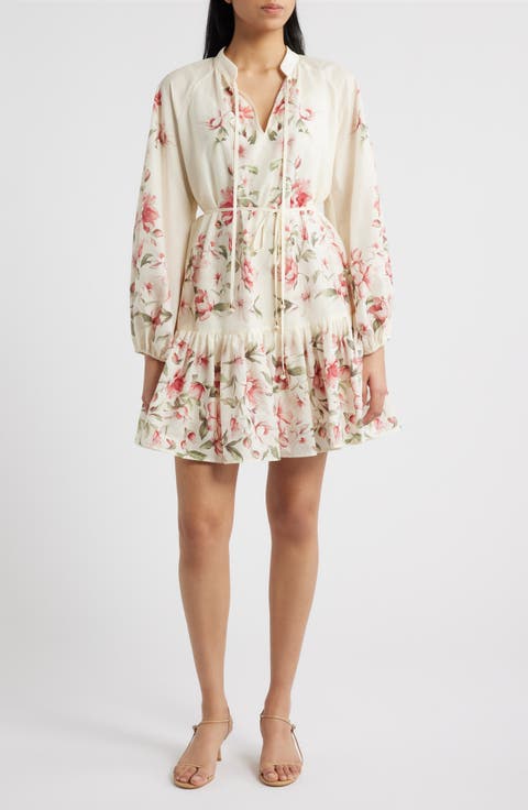 Floral Print Long Sleeve Dress