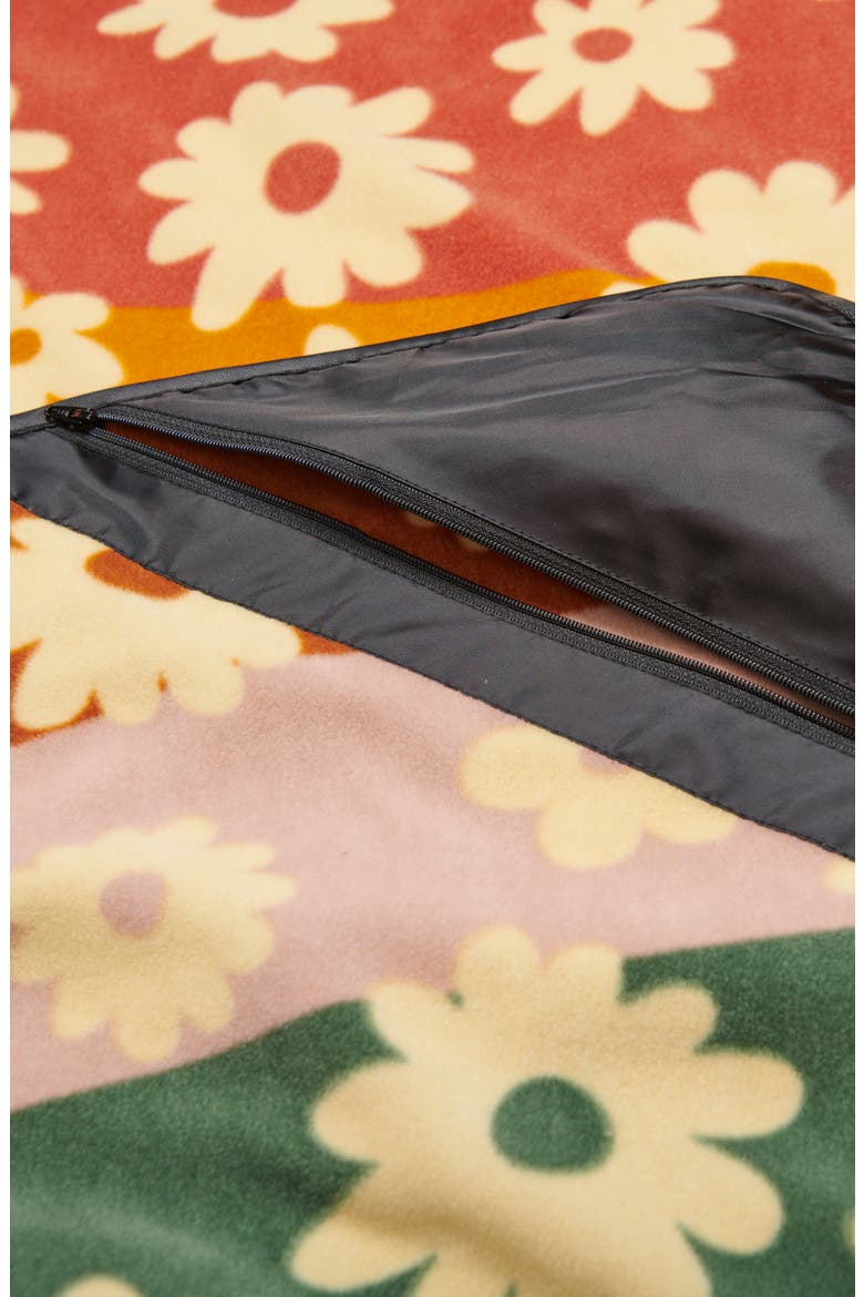 Joplin Floral Recycled Polyester Fleece Camp Blanket, Alternate, color, ORANGE MULTI