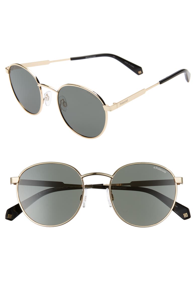 Polaroid 51mm Polarized Round Sunglasses, Main, color,