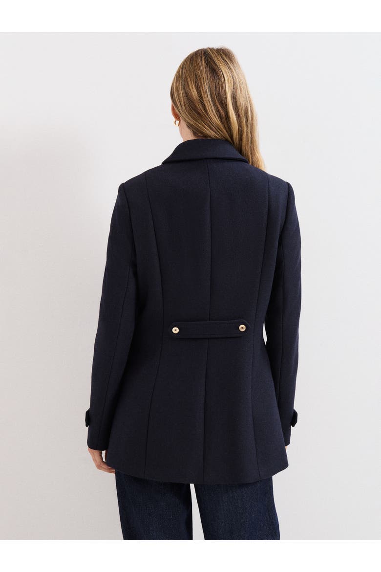 Aurelie Wool Peacoat, Alternate, color, Navy