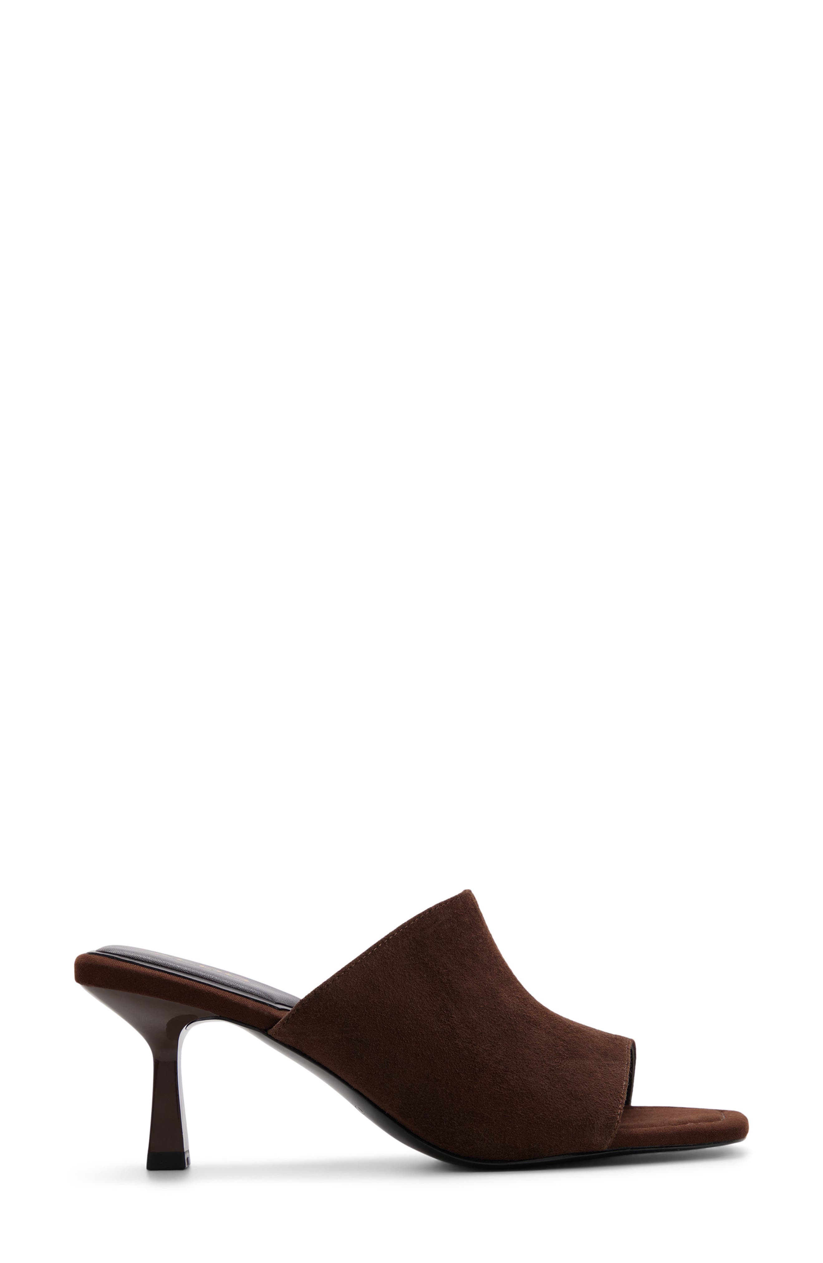 Sidema Kitten Heel Slide Sandal, Alternate, color, DARK BROWN
