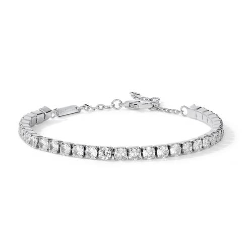 Anna Zuckerman Petite Glamour 5 Carat Tennis Bracelet In Platinum