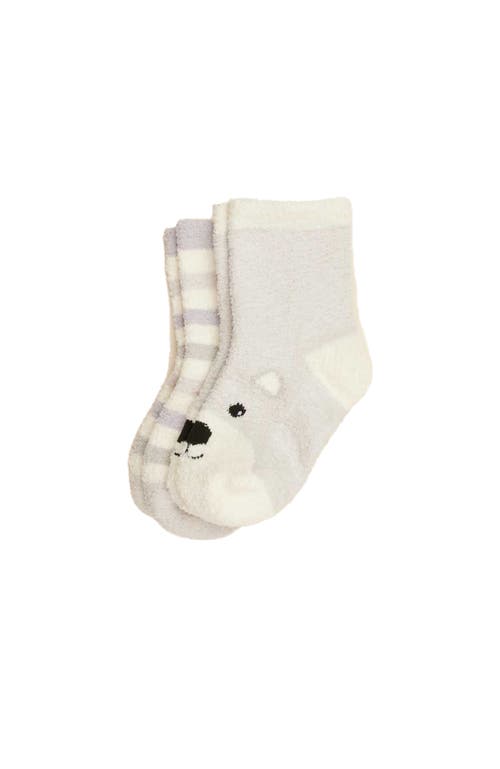 Warmies Marshmallow Bear Crew Sock Set In Multi Color
