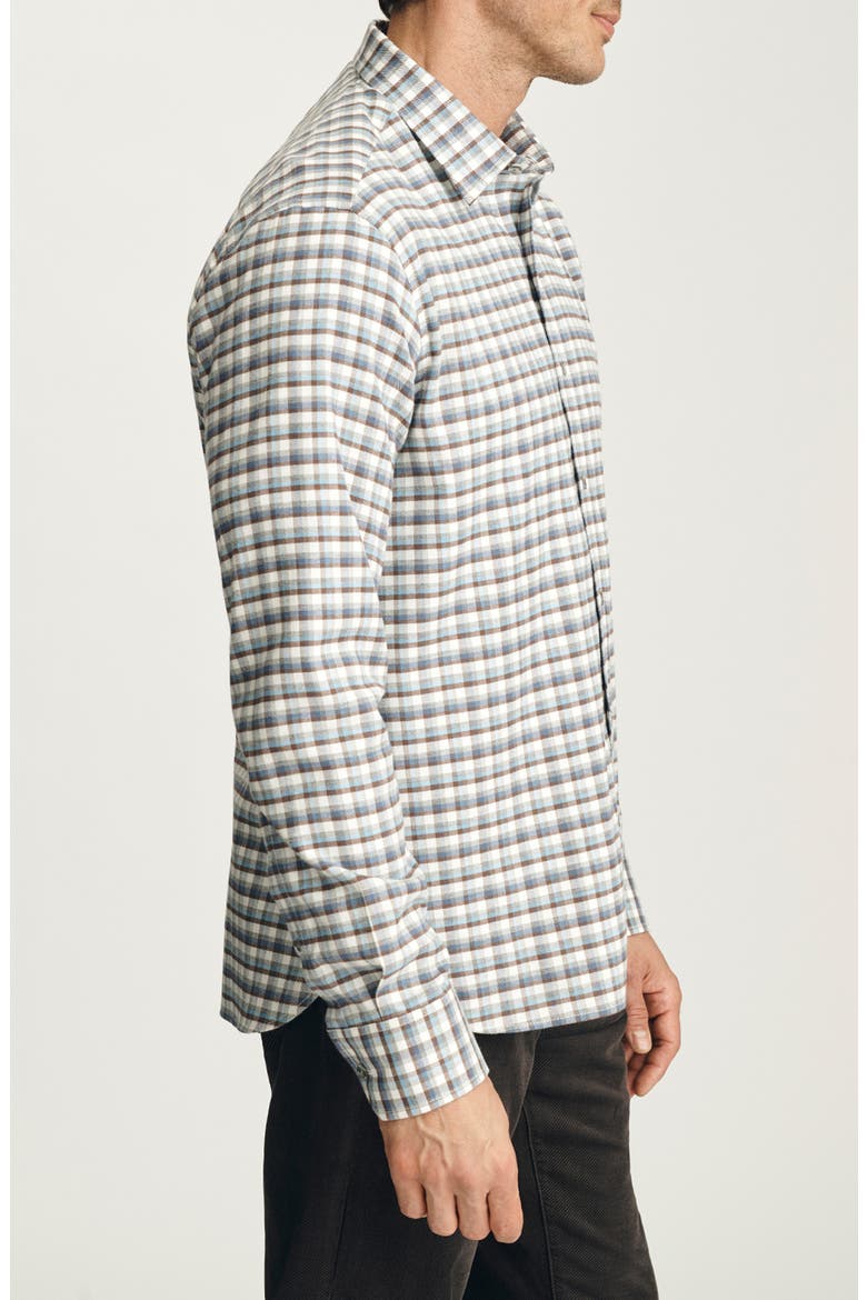 Check Long Sleeve Button Front Shirt, Alternate, color, BLUE