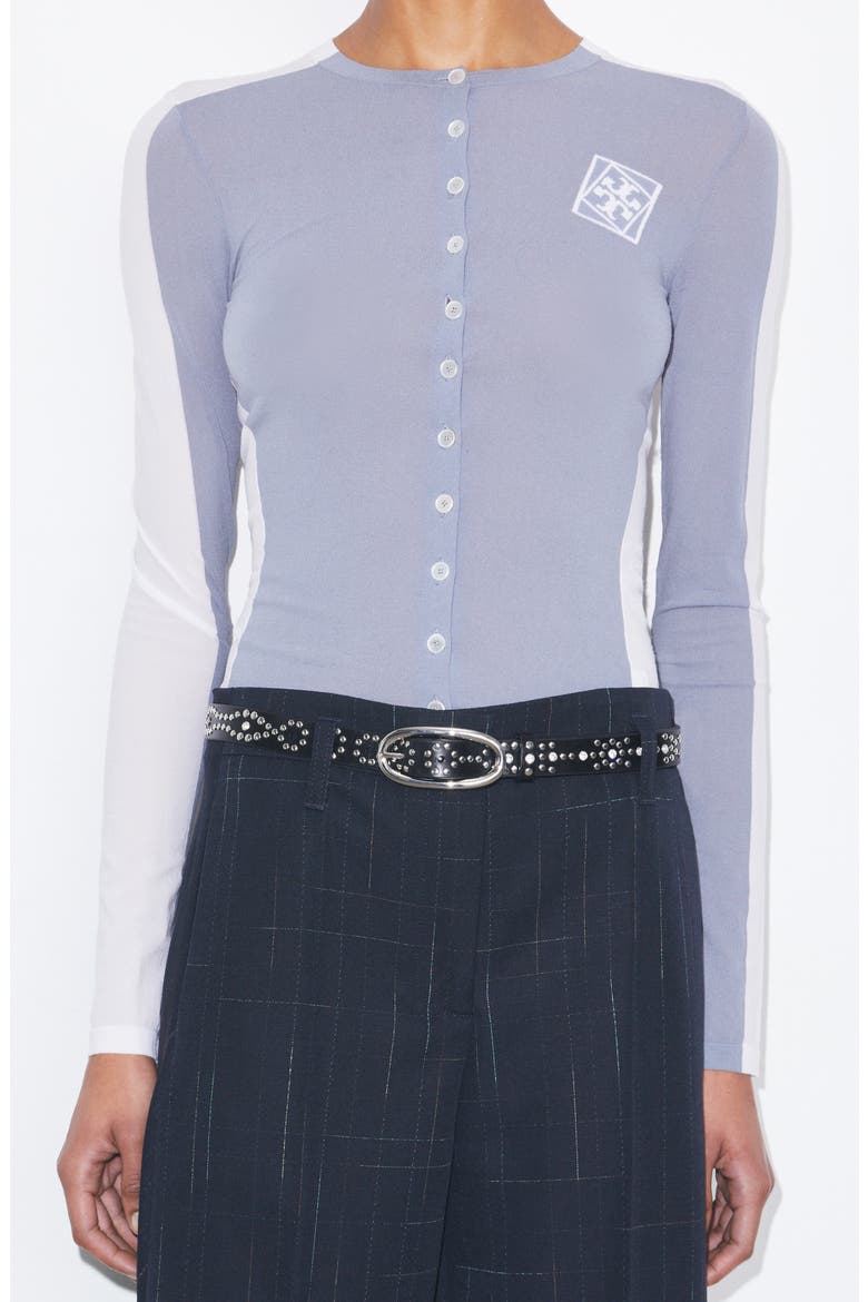 Pierced Studded Leather Buckle Belt, Alternate, color, BLACK