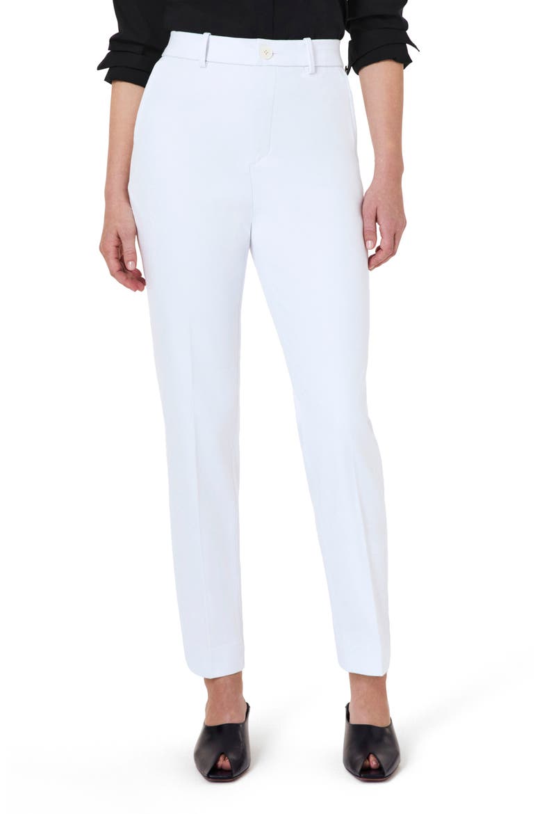 SPANXsupersmooth™ Stretch Twill Straight Leg Pant, Main, color, CLASSIC WHITE