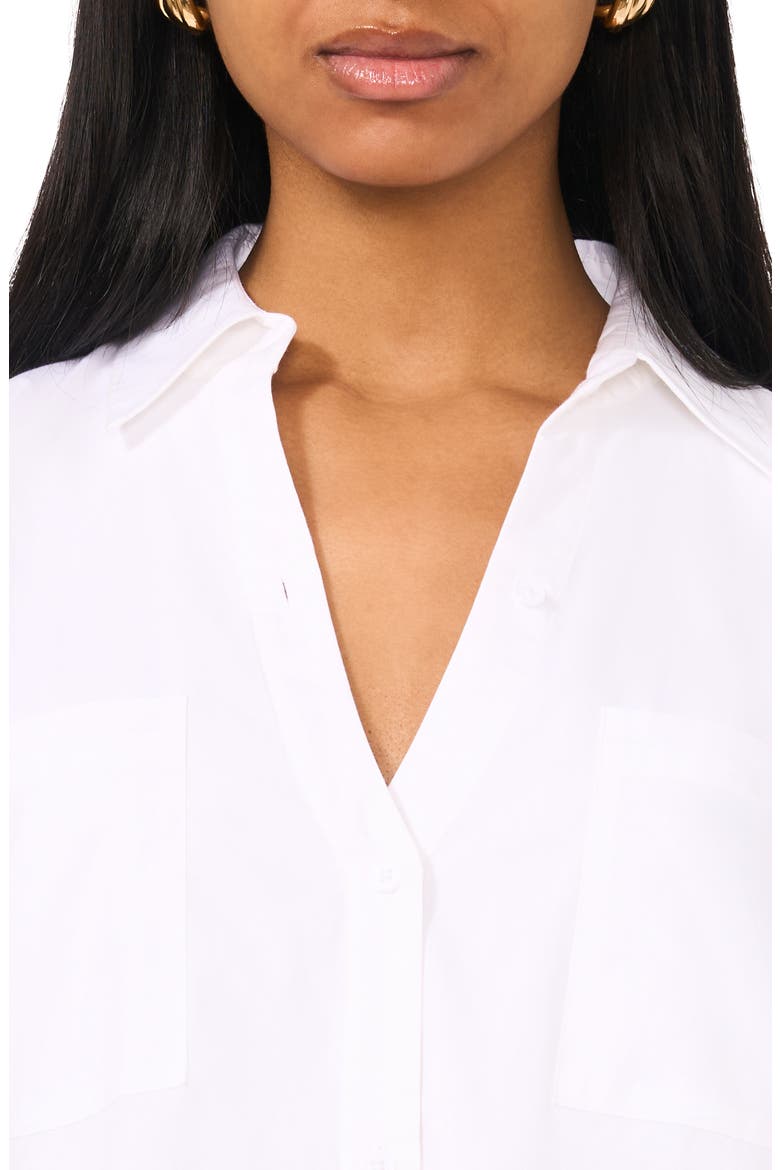 Cotton Bubble Hem Popover Shirtdress, Alternate, color, BRIGHT WHITE