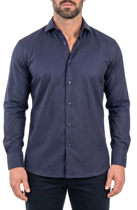 Einstein Long Sleeve Stretch Dress Shirt