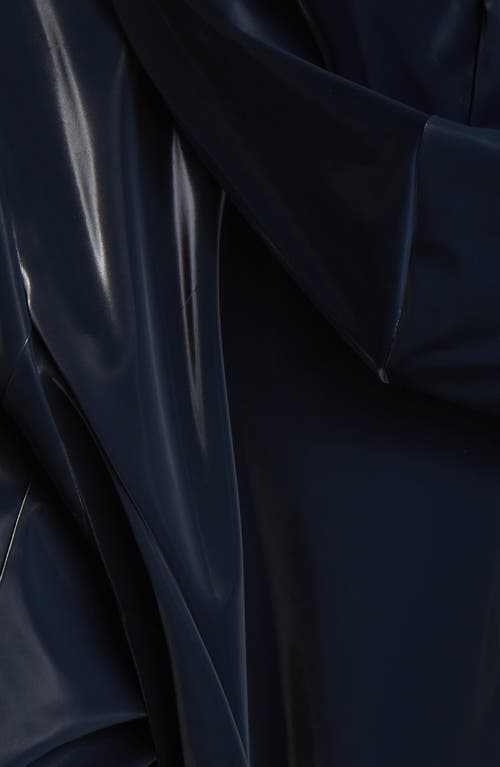 Rains Curve Waterproof Belted Jacket In Black