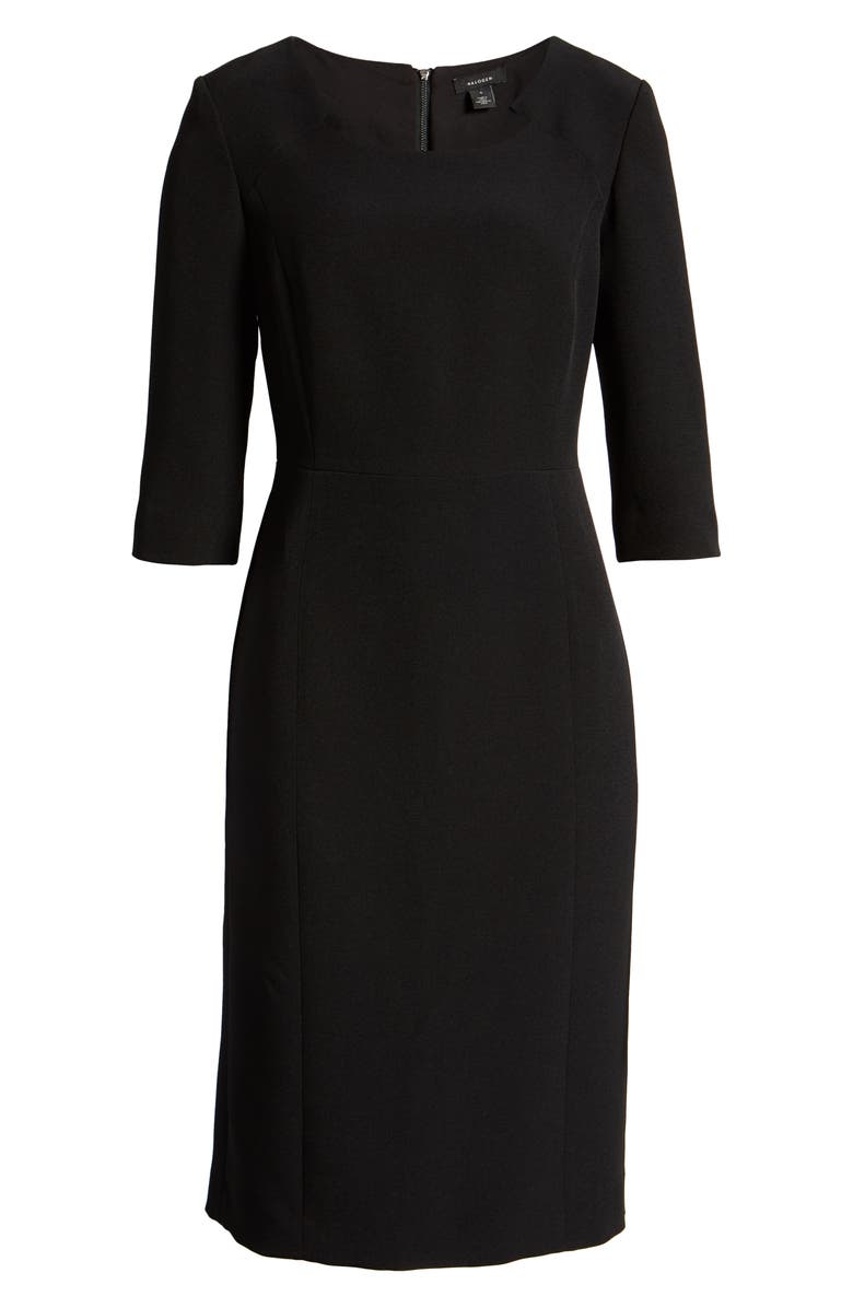 Halogen<sup>®</sup> Stretch Crepe Sheath Dress, Alternate, color, 
