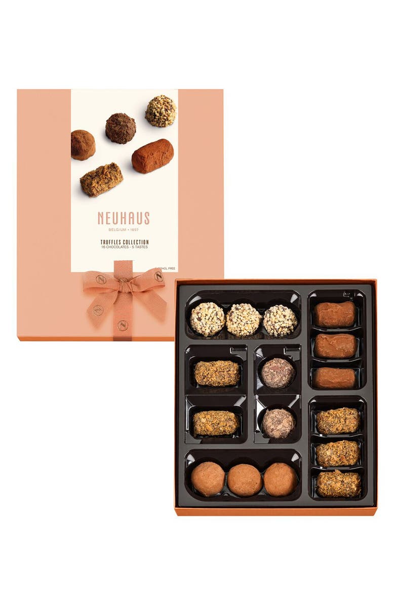 NEUHAUS 16-Piece Chocolate Truffle Gift Box, Main, color, Peach