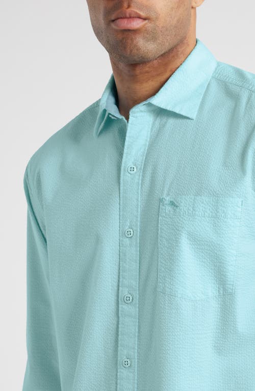 Tommy Bahama Nova Wave Stretch Cotton Button-up Shirt In Aquarius