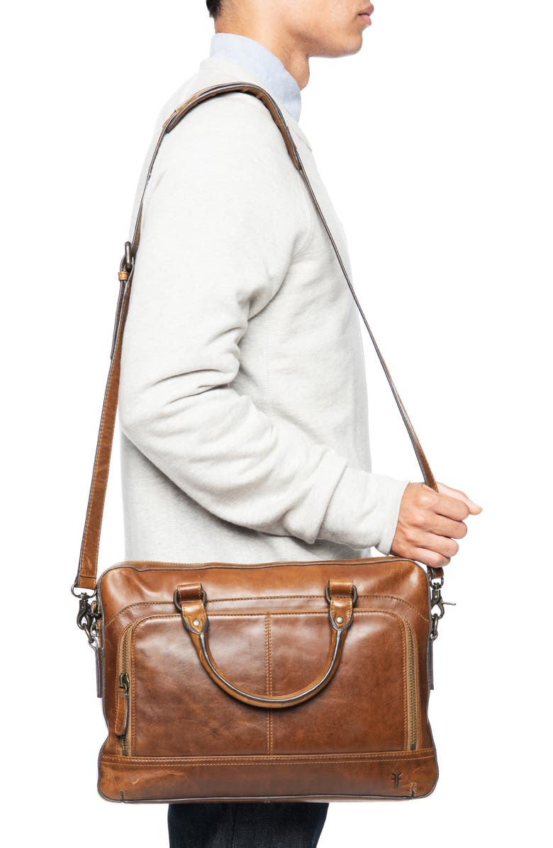 Frye Logan Leather Briefcase, Alternate, color,