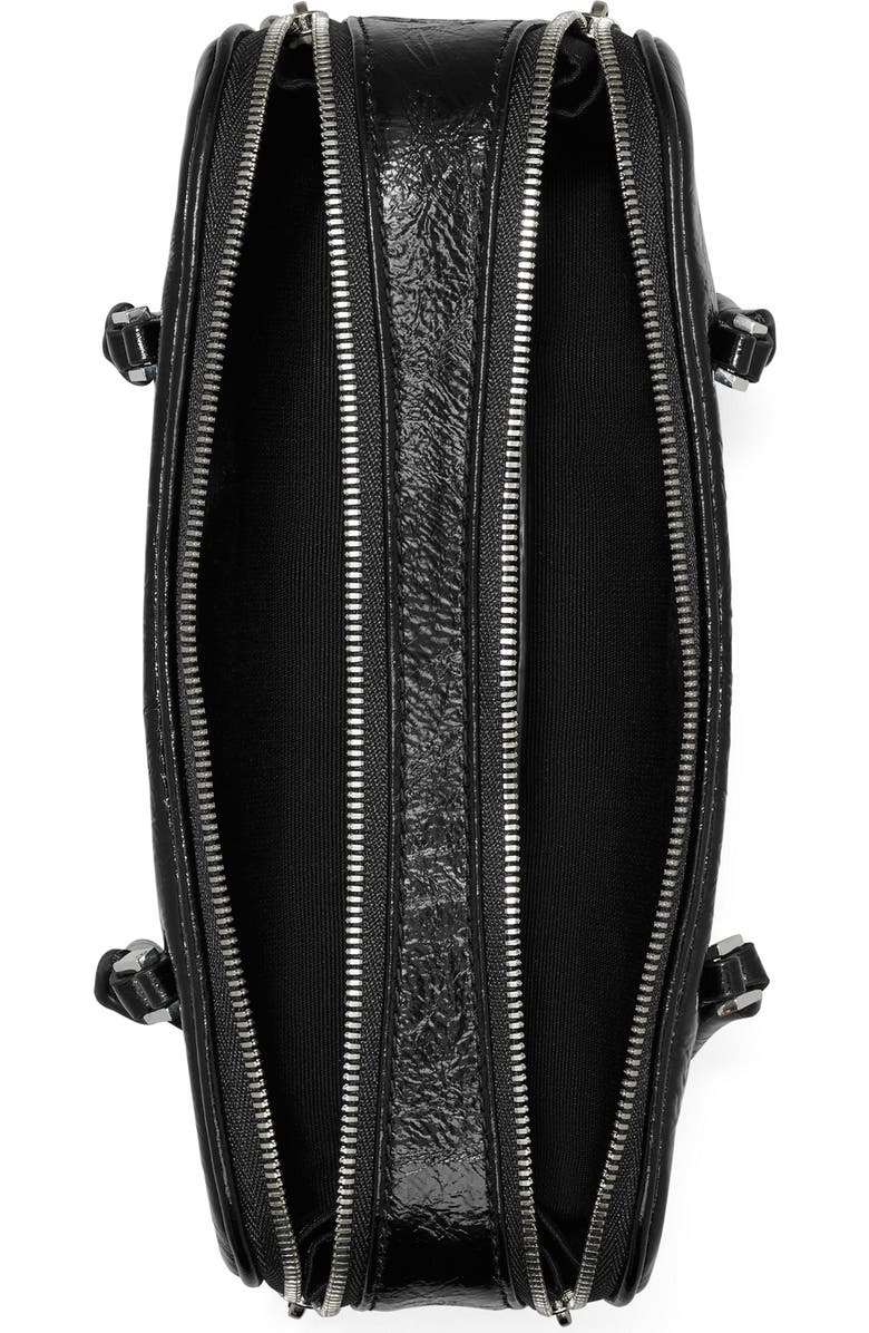 Tory Burch Micro Marshmallow T Monogram Crinkle Leather Satchel, Alternate, color,