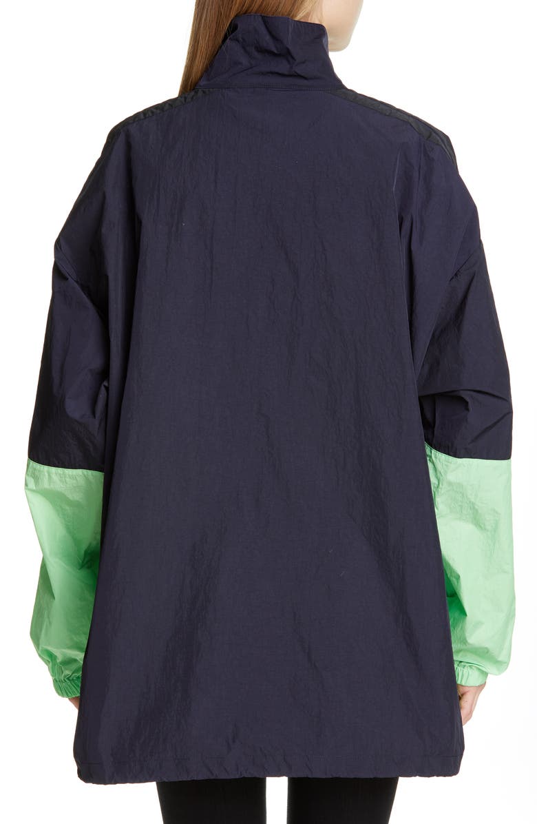 Balenciaga Logo Colorblock Windbreaker Jacket, Alternate, color, 