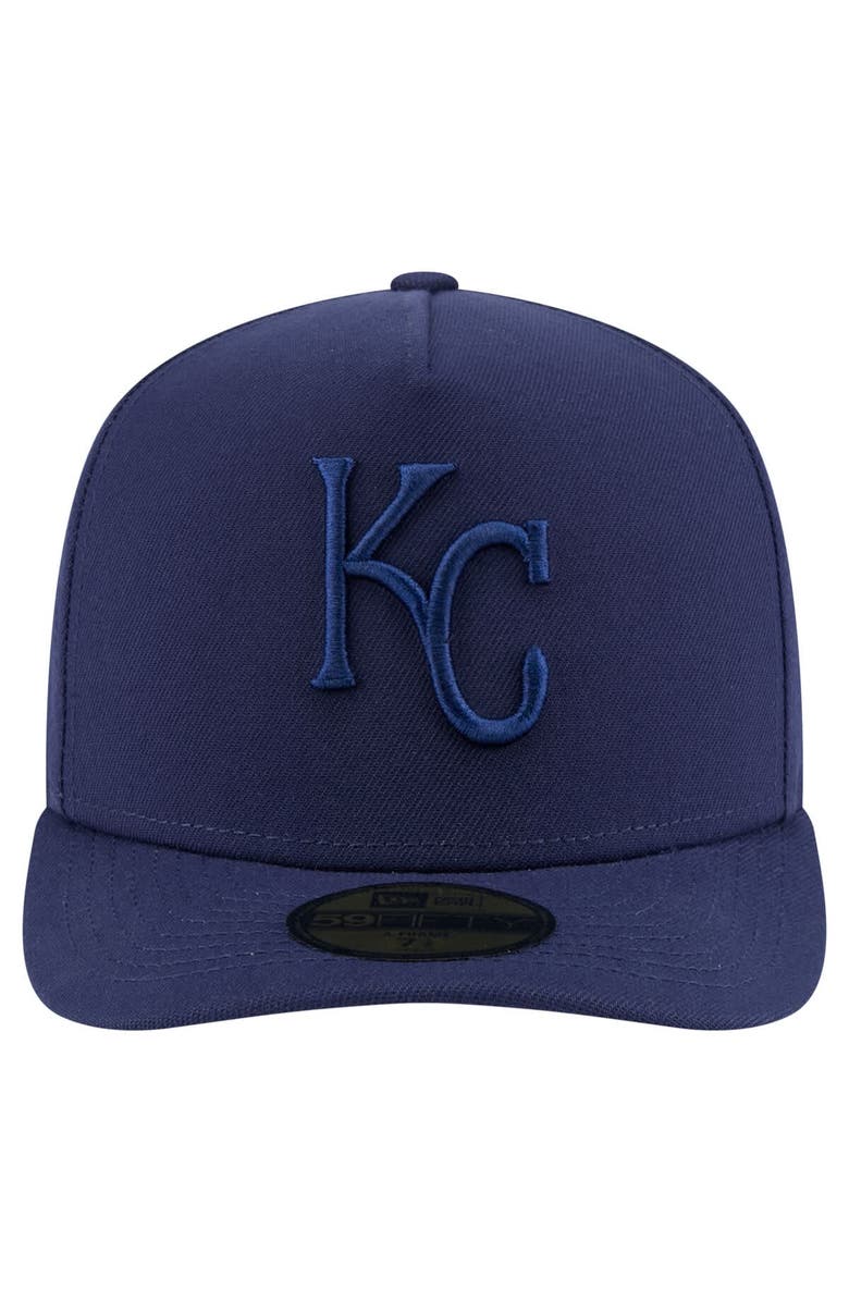 New Era Men's New Era Navy Kansas City Royals Color Pack A-Frame 59FIFTY Fitted Hat, Alternate, color, 