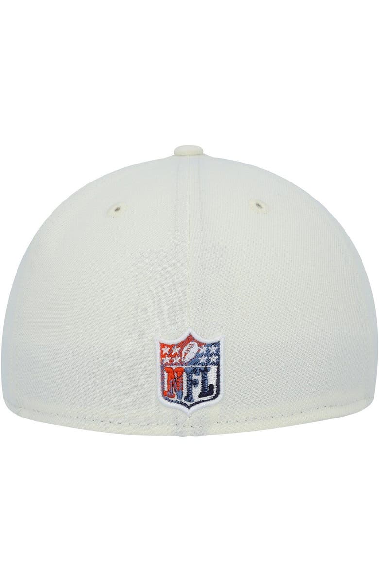 New Era Men's New Era Cream Chicago Bears Chrome Color Dim 59FIFTY Fitted Hat, Alternate, color,