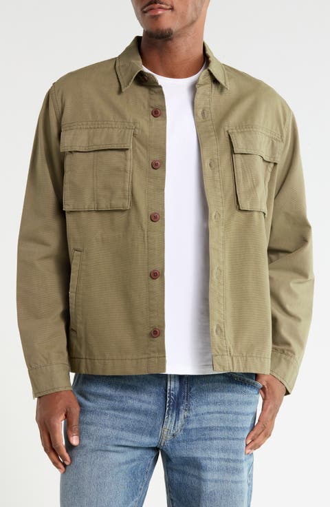 Utility Cotton Canvas Overshirt