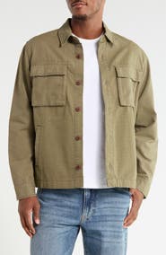 Lucky Brand Utility Cotton Canvas Overshirt