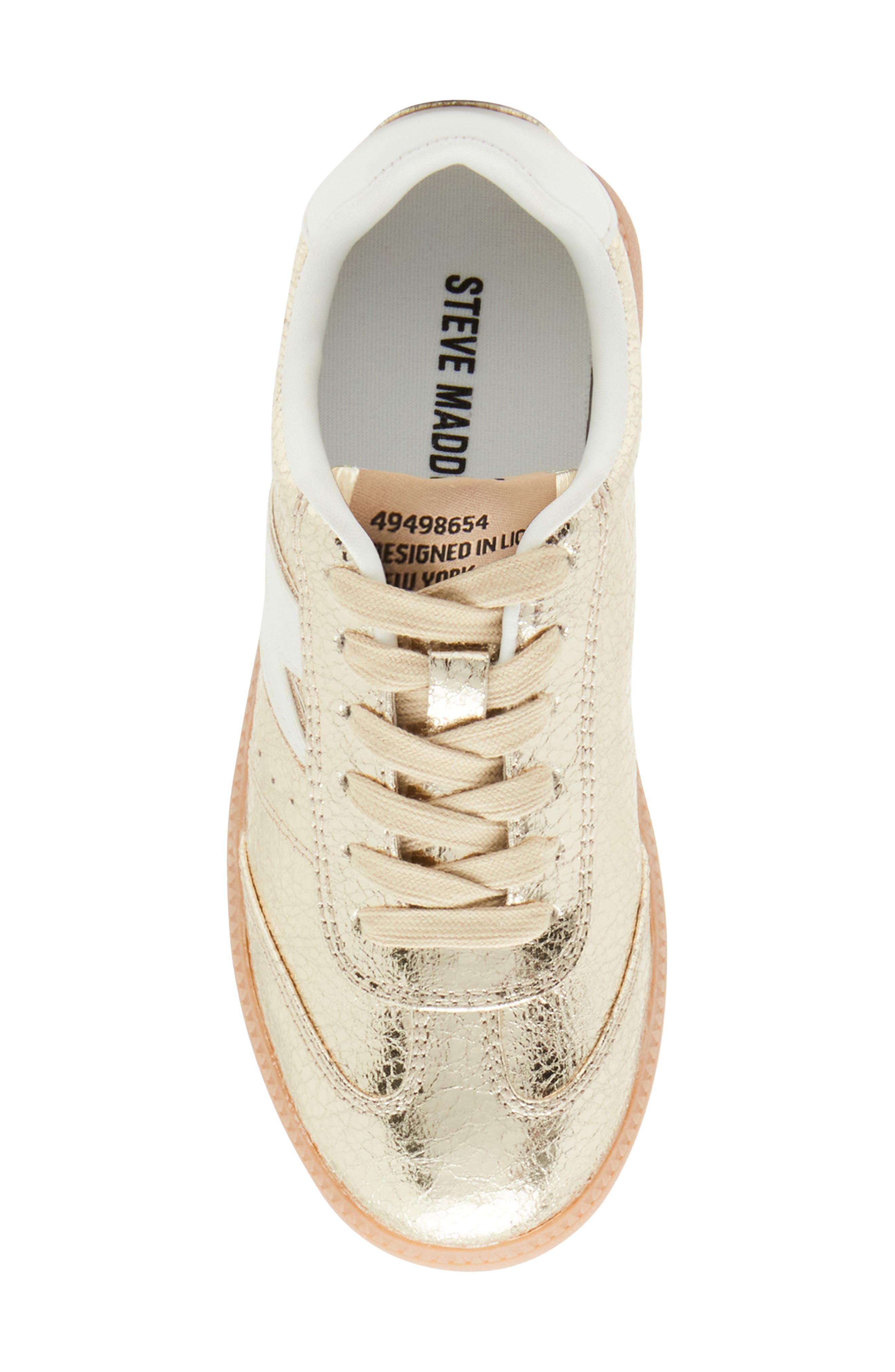Steve Madden Kids' Ttrio Sneaker, Alternate, color, Gold