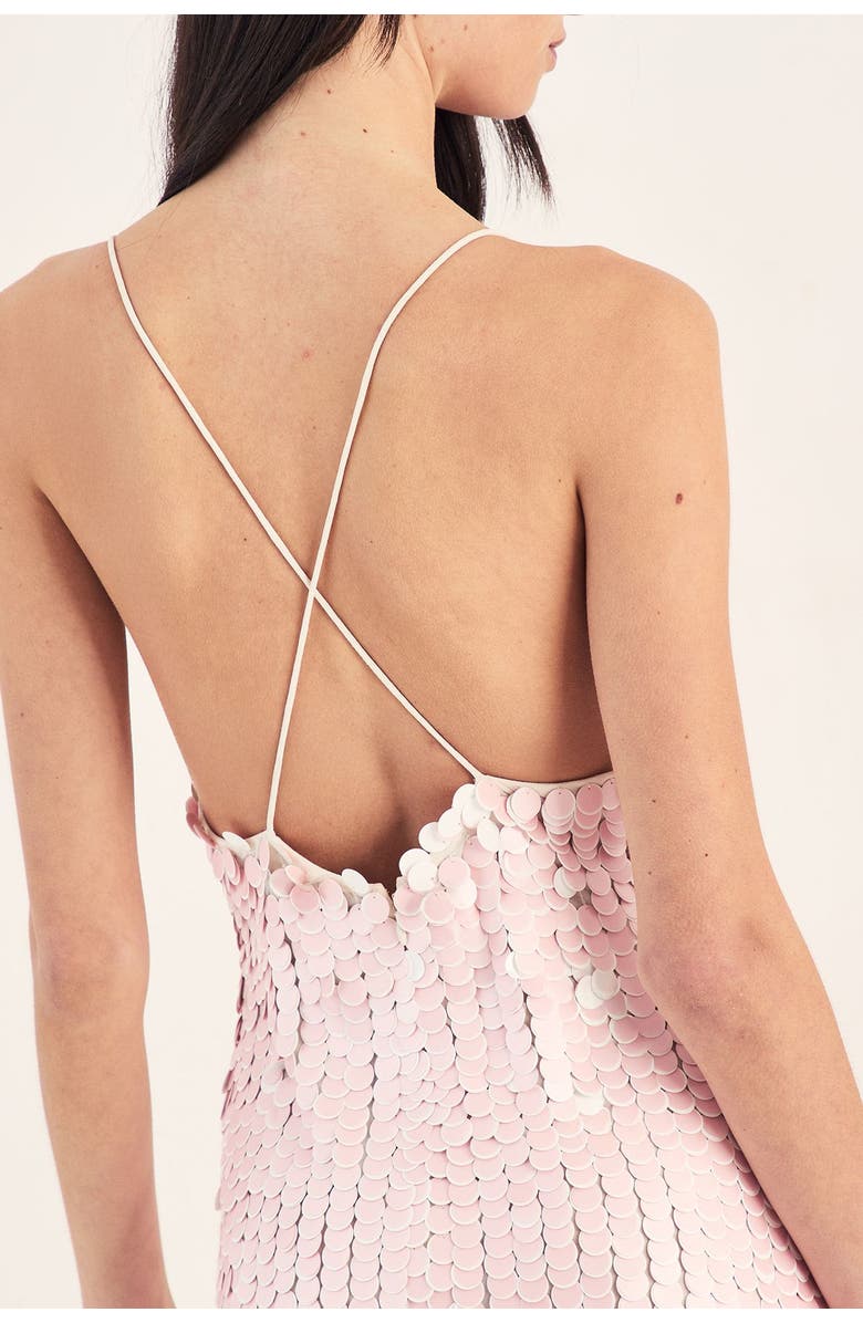 NASTY GAL Embellished Strappy Mini Dress, Alternate, color, Baby Pink