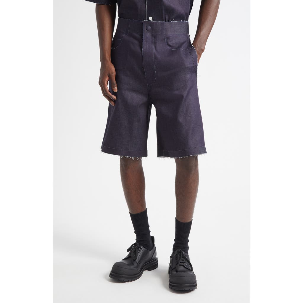 Marni Trompe L'oeil Stretch Denim Bermuda Shorts