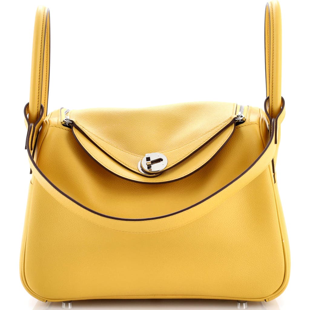 Pre-owned Hermes Hermes Lindy Bag Evercolor 26 In Yellow