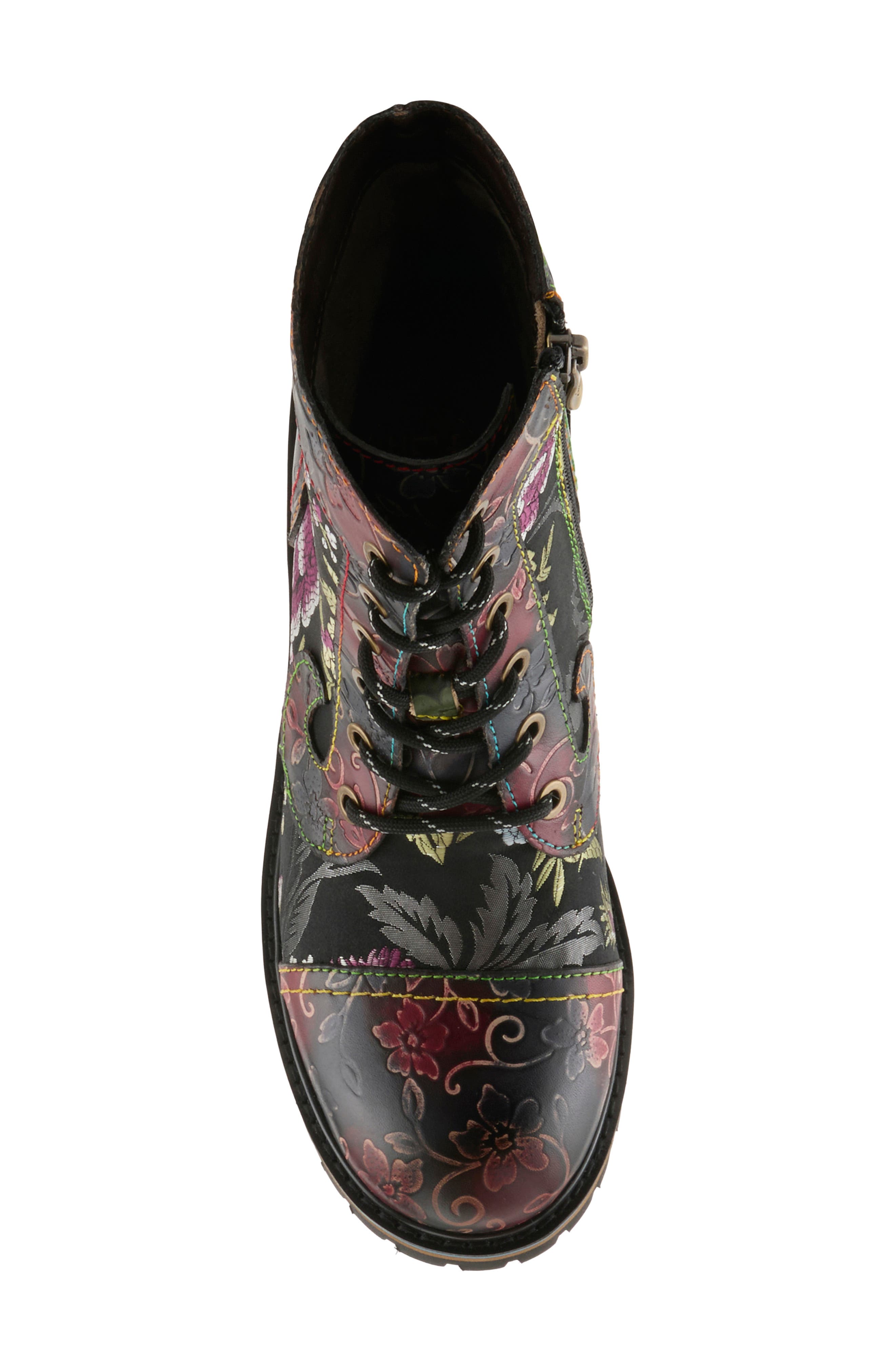 L'Artiste Fantastic Lace-Up Boot, Alternate, color, BLACK MULTI