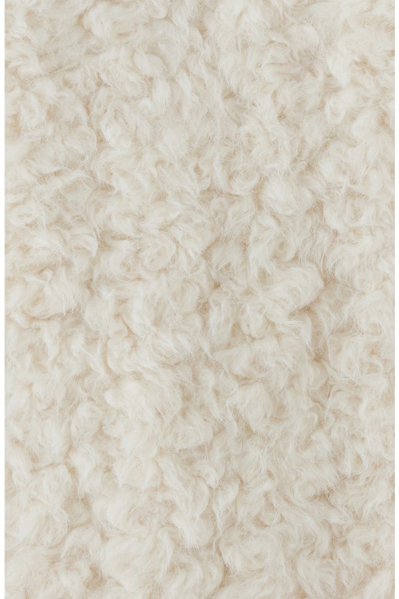 Faux Fur Teddy Bear Coat, Alternate, color, IVORY