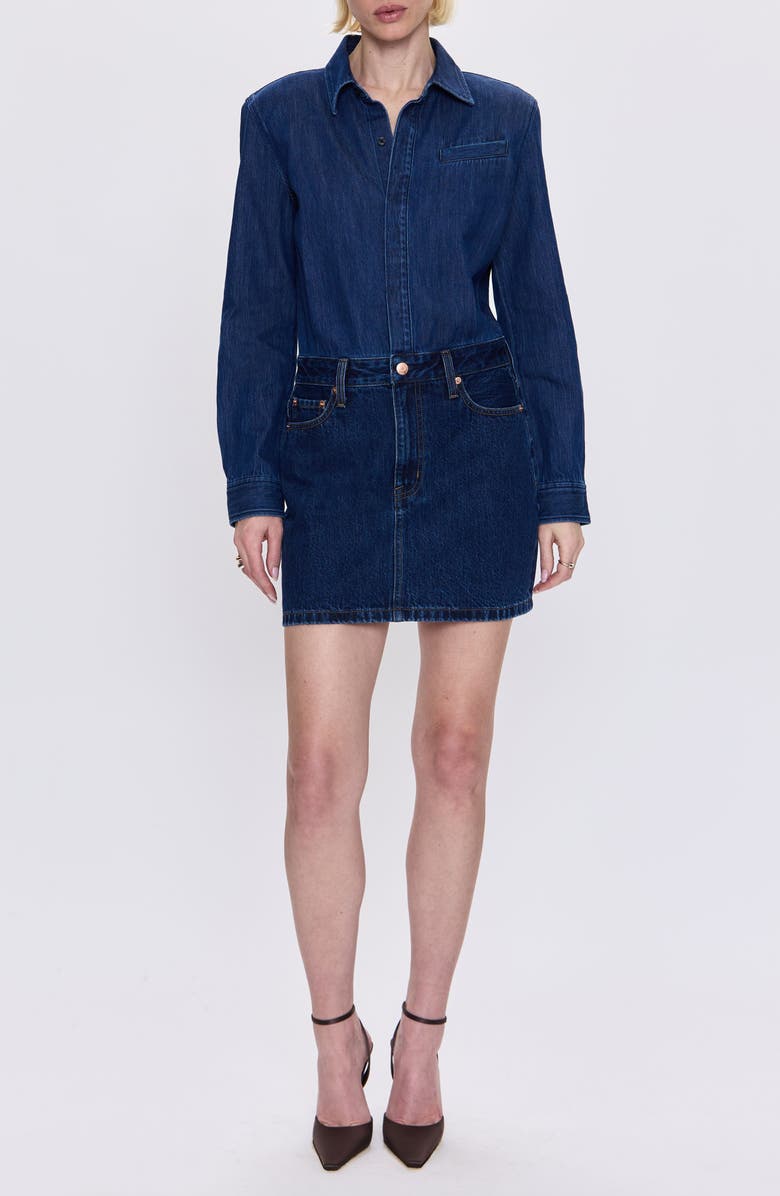 Pixie Long Sleeve Denim Minidress
