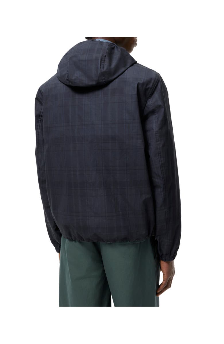 Burberry Check Cotton Newport Hooded Jacket, Alternate, color, Peacock Blue