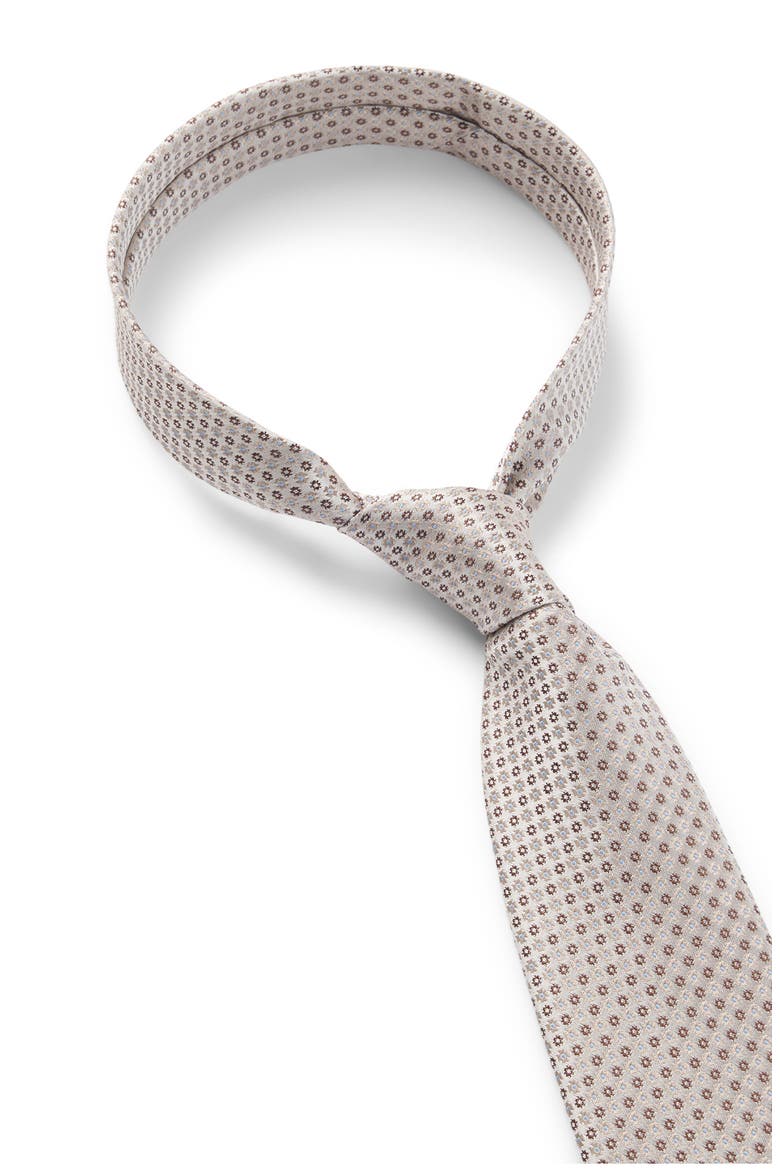 Floral Silk Blend Jacquard Tie, Alternate, color, OPEN WHITE