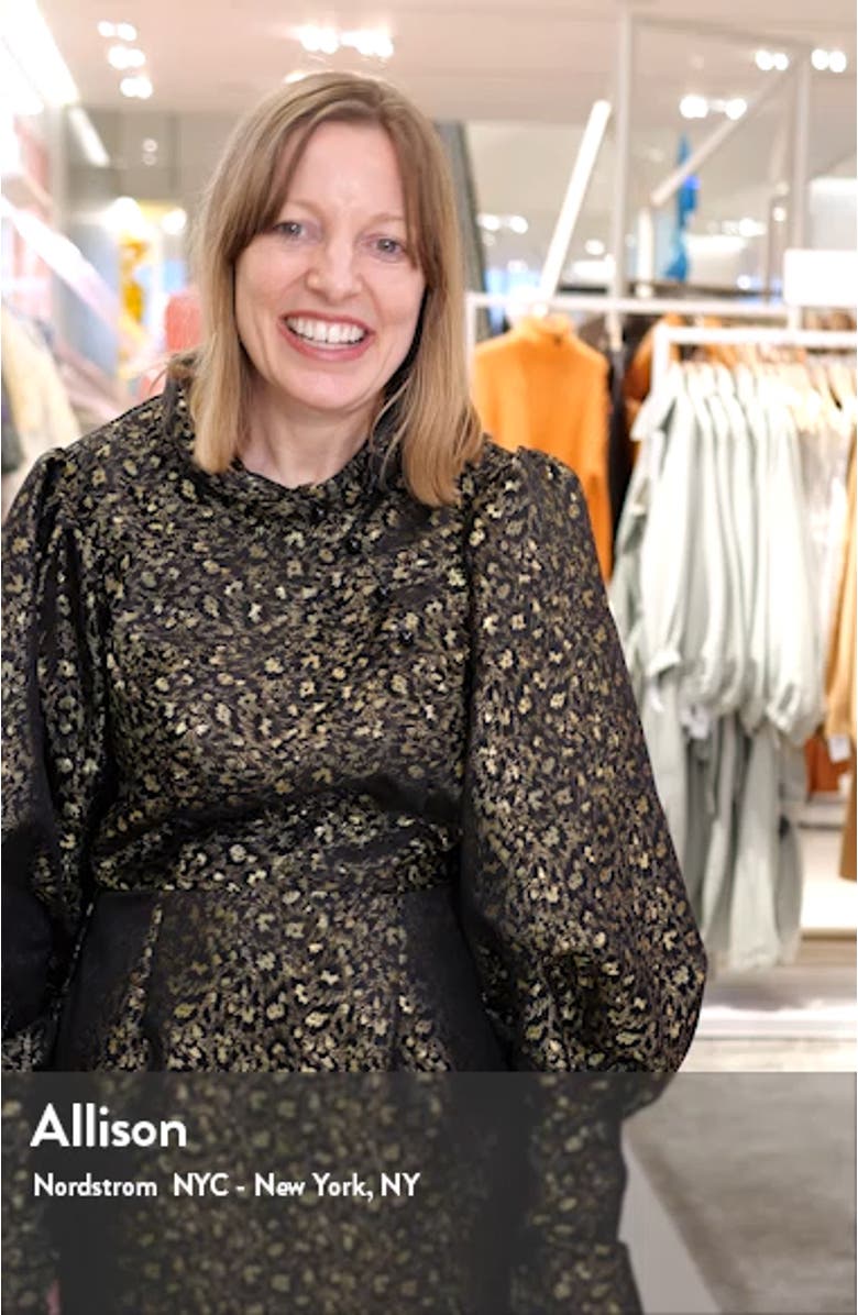 Xscape High/Low Flounce Midi Dress, sales video thumbnail