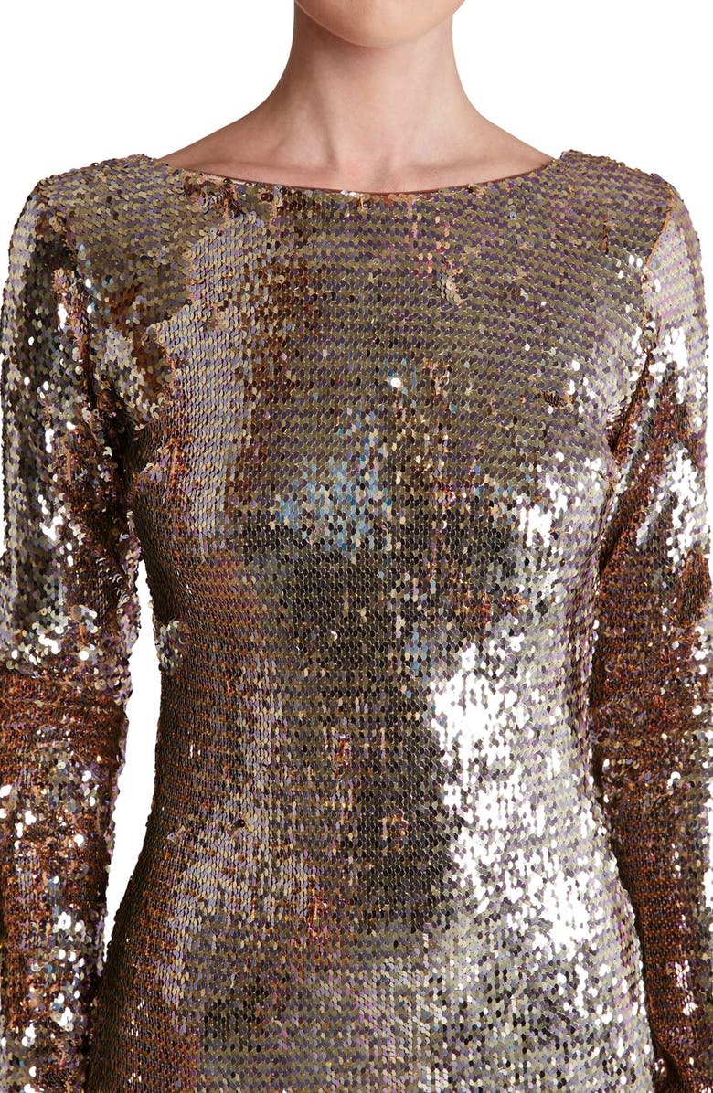 Dress the Population 'Lola' Backless Sequin Minidress, Alternate, color,