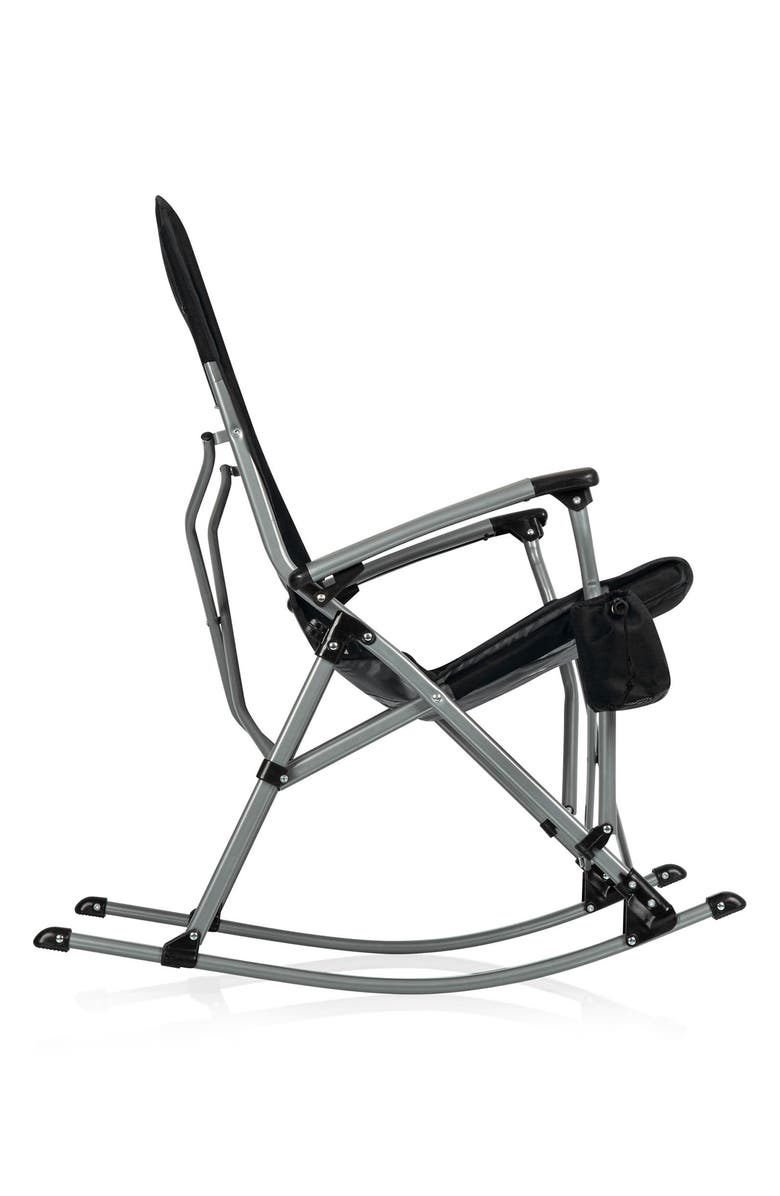 Picnic Time Outdoor Black Rocking Camp Chair, Alternate, color, 