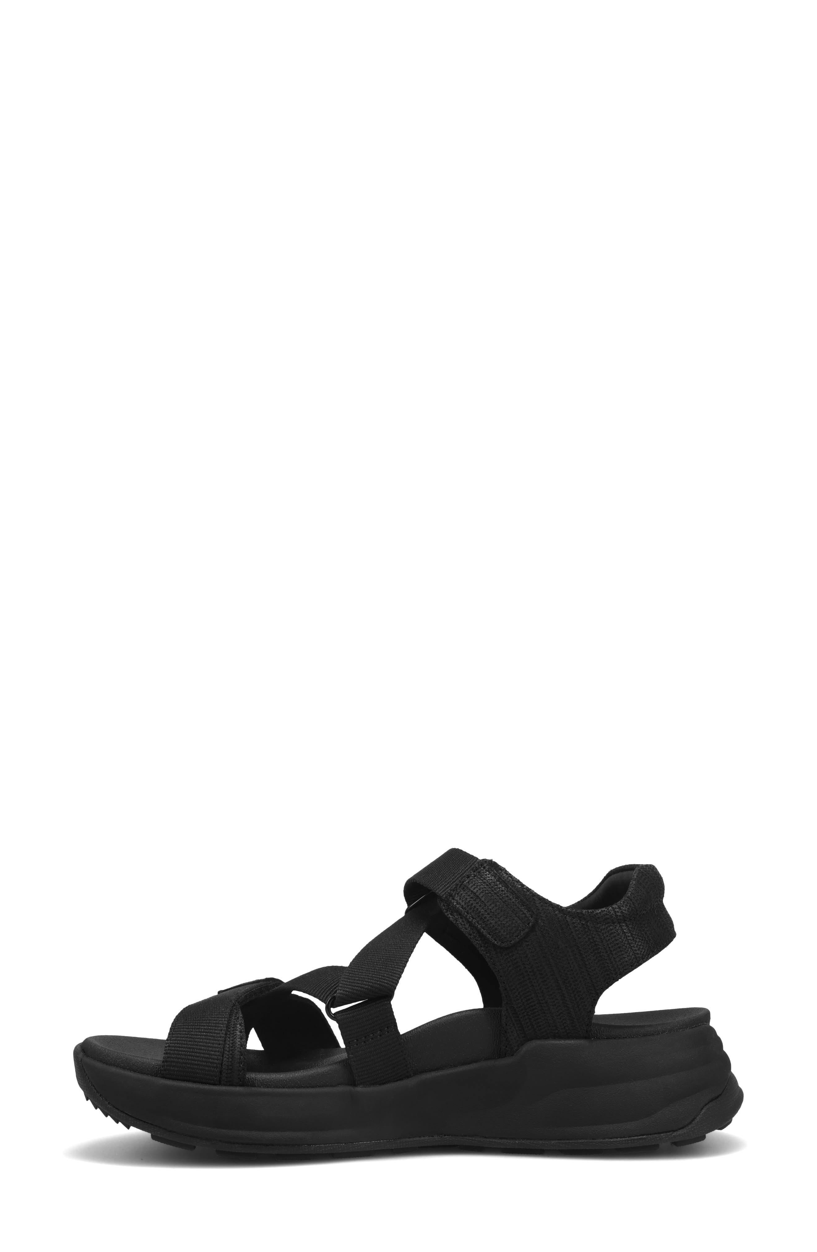 Taos Super Z Sandal, Alternate, color, Black/ Black