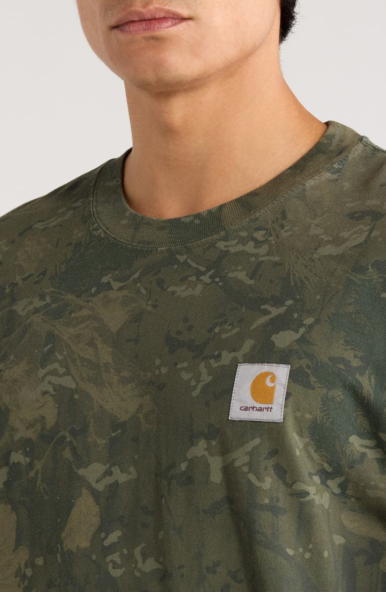 Carhartt Work In Progress Camo Combi Long Sleeve Organic Cotton T-Shirt, Alternate, color, Camo Combi Green/ Olive