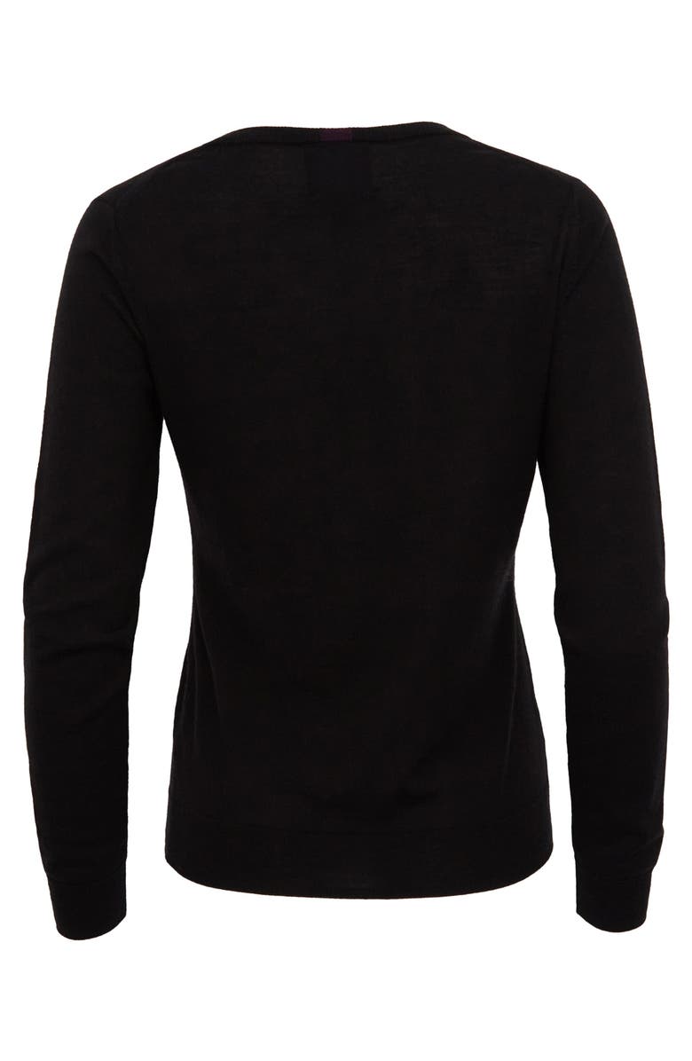 Lords of Harlech Sasha Cashmere Blend V-neck Sweater, Alternate, color, Black