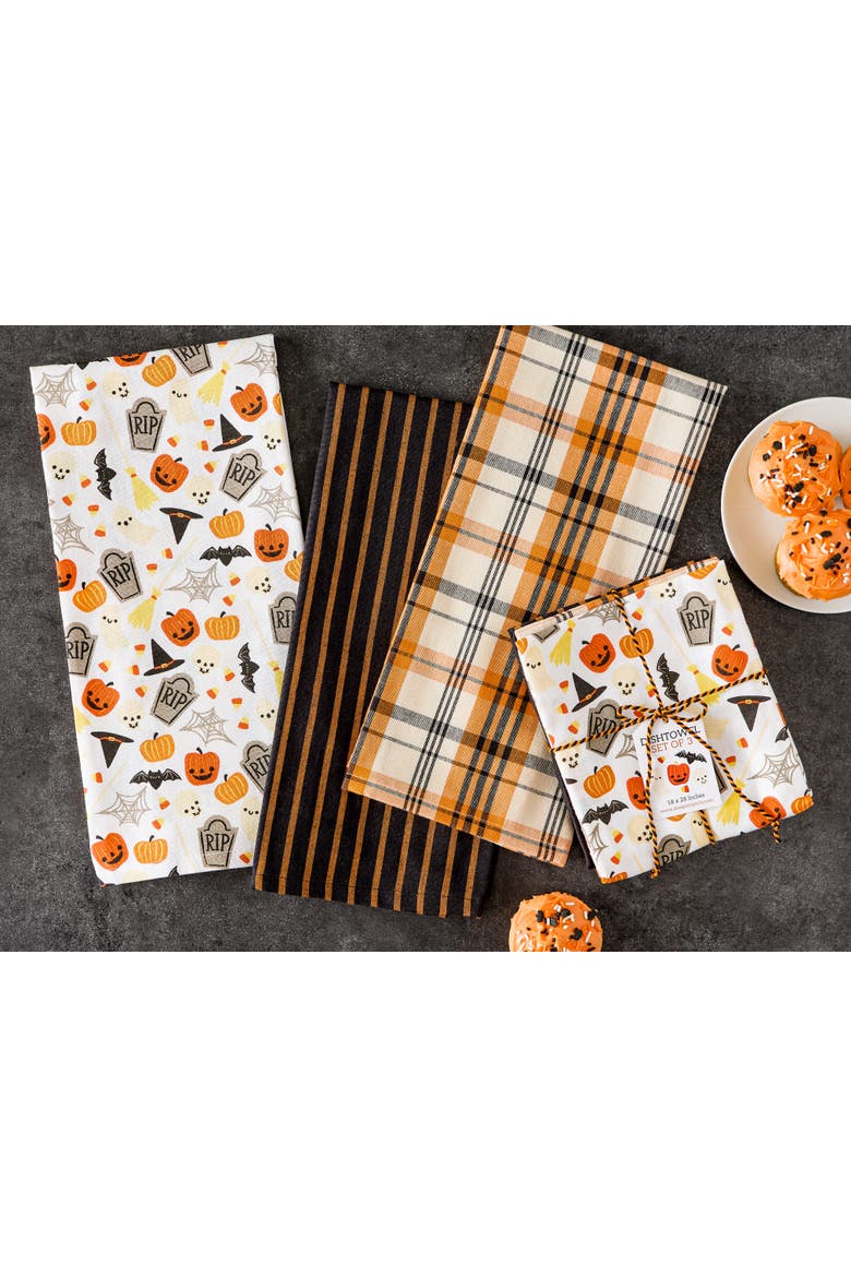 Halloween Fun Dishtowel Set of 3, Alternate, color, Halloween Fun