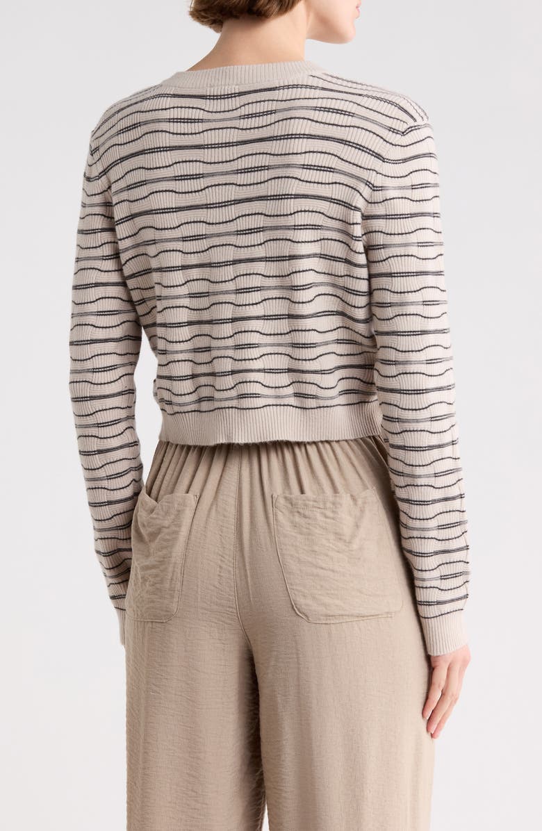 Splendid Stripe Cardigan, Alternate, color, Beige/ Black Stripe