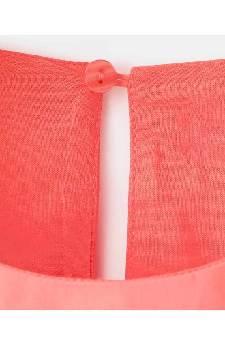 MANGO Bubble Hem Sleeveless Cotton Top, Alternate, color, Coral Red