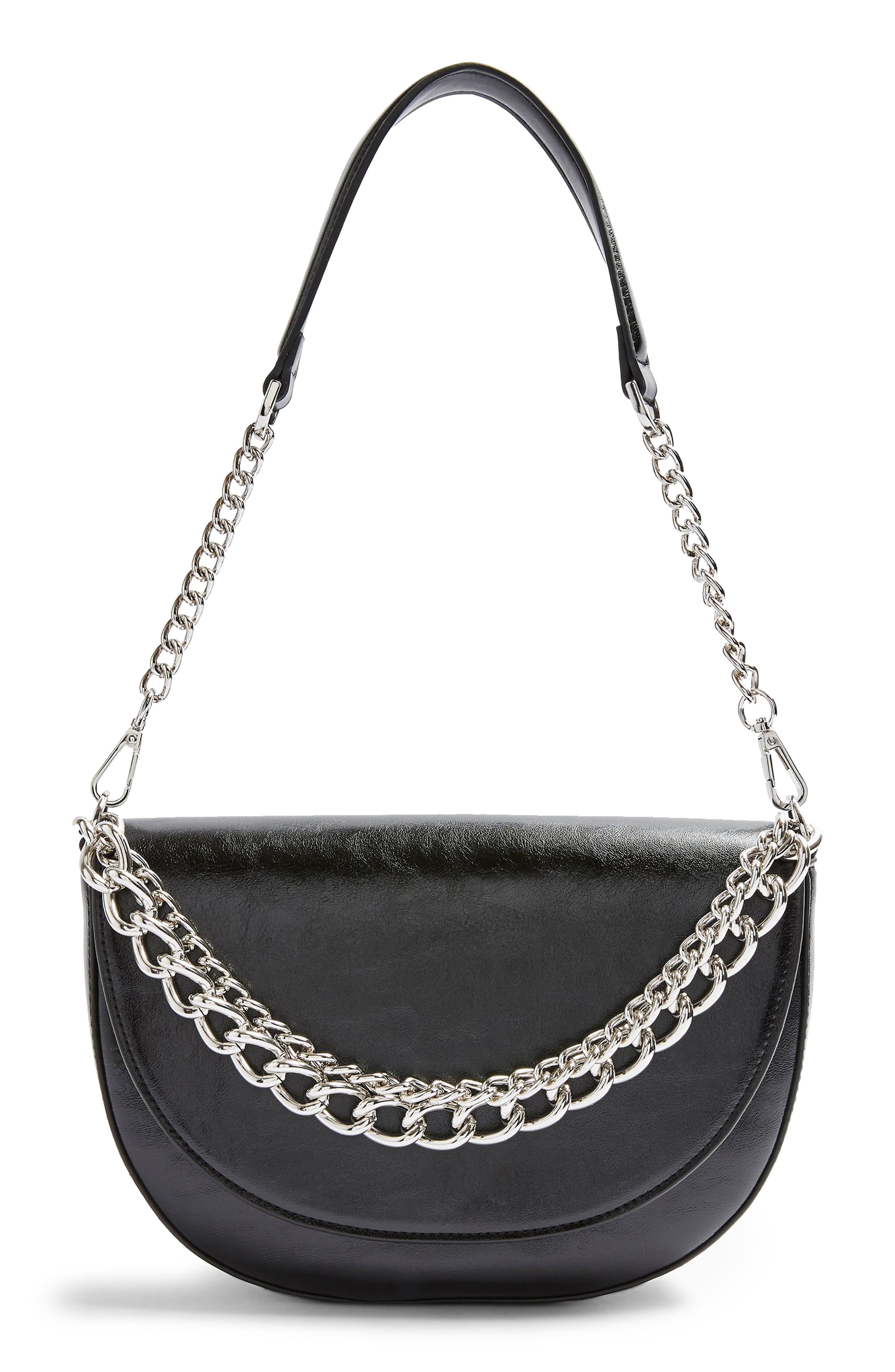 Spill Chain Shoulder Bag, Main, color, BLACK
