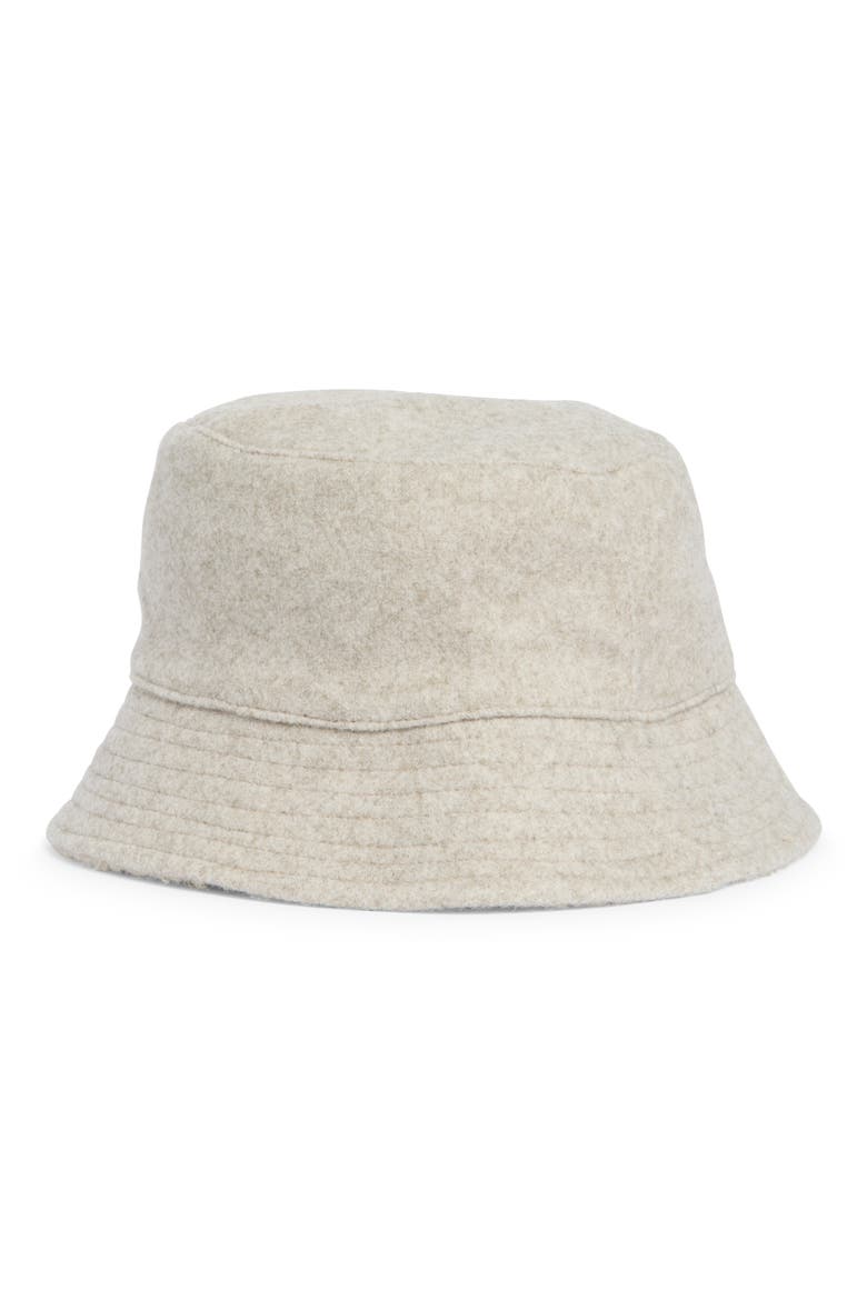 Reversible Faux Shearling Bucket Hat, Main, color, IVORY